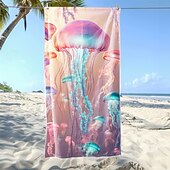 voordelige Dekens &amp; dekentjes-Zachte en absorberende strandhanddoek - lichtgewicht, snel drogend, zandvrij ontwerp voor strand, zwembad en reizen