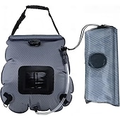 economico Accessori da campeggio-Borsa doccia solare portatile per campeggio, doccia riscaldata dal sole con indicatore di temperatura, doccia esterna a prova di perdite per escursionismo, spiaggia, viaggio &amp;uso di emergenza