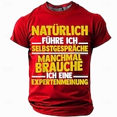 economico Magliette divertenti da uomo-Per uomo Gergo divertente Tedesco Maglietta Manica Corta maglietta Stampa 3D Girocollo Camicia Moda Quotidiano Streetwear Casuale Quotidiano Nero Rosso Blu Estate Primavera Tutte le stagioni