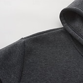 economico felpe con cappuccio da uomo di base-Per uomo Felpa con cappuccio Felpa con cappuccio a zip intera Rosso e nero Nero Rosso Grigio chiaro Grigio scuro Con Cappuccio Blocco di colori Patchwork Sport &amp; Outdoor Quotidiano Ferie Poliestere