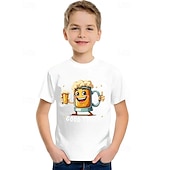 billiga Pojkens 3D Vision &amp; Geometri-Pojkar 3D Grafisk T-shirt Kortärmad Sommar Vår Mode Grundläggande Barn 4-12 år Rund hals Utomhus Ledigt Dagligen Normal