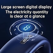 voordelige Ventilators-Nekventilator 10000 mAh mini bladeless stille nekbandventilator USB oplaadbaar LED digitaal display 5e versnelling luchtkoeler