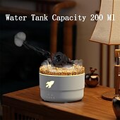 economico lampada da comodino-Umidificatore Cannon Blast - Diffusore ultrasonico silenzioso con 7 opzioni di colore, erogatore di vapore atomizzato per la casa &amp;umidificatore per camera da letto 110 V/220 V, capacità serbatoio
