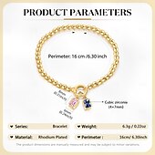 economico I regali-Bracciale con ciondolo con pietra portafortuna - due pietre portafortuna personalizzate da indossare al polso per un tocco di romanticismo. È un regalo perfetto per tua moglie/mamma/fidanzata per San