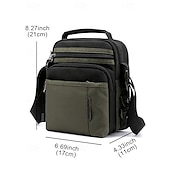 olcso Férfitáskák-férfi vízálló nejlon crossbody messenger táska – könnyű, többzsebes válltáska utazáshoz, munkába vagy hétköznapi használatra