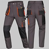 preiswerte Unterteile-Herren Cargohosen Wanderhosen Regenhose zum Wandern Patchwork Außen Normale Passform Wasserdicht Winddicht Schnelltrocknend Leicht Hosen Tasche Dunkelgrau Camping / Wandern Golfspiel Laufen S M L XL