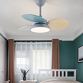 cheap Ceiling Fan Lights-Nordic Style Metal Ceiling Fan LED Ceiling Light for Children&#039;s Bedroom