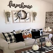 abordables Taies d&#039;Oreiller-1 pcs Polyester Housse de coussin, Halloween Carré Traditionnel Classique