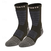abordables Accesorios para deportes y aire libre-1 Par Hombre Mujer calcetines de lana merino Calcetines de senderismo Calcetines para correr Mantiene abrigado Transpirable Anti ampollas Grueso Invierno Al aire libre tripulación media Retazos Lana