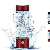 economico Attrezzatura da Campeggio-Bottiglia d&#039;acqua all&#039;idrogeno, generatore di acqua all&#039;idrogeno portatile, tecnologia SPE PEM, ionizzatore d&#039;acqua, regalo per amore, adatto per viaggi, esercizi, casa, coperchio nero.