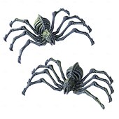 cheap Halloween Hanging &amp; Tabletop Decorations-Halloween 3D Printed Spider Figurine, Large Poseable Spider Toy with Movable Joints, Retractable Articulated Animal Model for Halloween Decoration or Prank Props