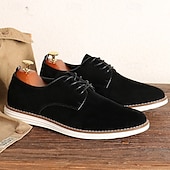 billige Sneakers til herrer-Brune herresko i semsket skinn med oxford-detaljer, klassisk snøredesign og kontrastsøm, ideelle for forretningsmessig uformelt kontorarbeid og semi-formelle arrangementer.