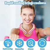 Недорогие Товары для дома-переносная охлаждающая трубка для шеи, многоразовый охлаждающий пакет со льдом для лета, носимый массажер для шеи с профилактикой солнечного удара