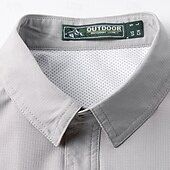 preiswerte Oberteile-Herren Wanderhemd Wanderspitze Cargo-Shirt Kurzarm Umlegekragen Oberteil Außen Schnelltrocknend Leicht Atmungsaktiv Polyester Schwarz Armeegrün Blau Tennis Golfspiel Laufen