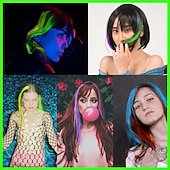 economico Clip nelle estensioni-10 pezzi di extension per capelli che si illuminano al buio, clip in, extension per capelli sintetiche con clip, extension per capelli che si illuminano al buio, accessori per capelli che si