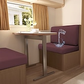 economico Copridivano-Copricuscini per dinette per camper in seta di latte elasticizzata e impermeabile, dal design spesso, resistente e antiscivolo, facili da pulire, adatti a tutte le stagioni, per sedili di camper.