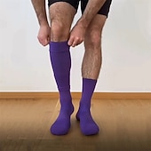 economico calzini da uomo-Per uomo 1 Paio Scaldamuscoli Nero Bianco Colore Semplice Vacanza Sport &amp; Outdoor Quotidiano Base Medio Primavera Autunno Moda Casual