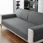 baratos Cobertura de Sofa-Capa de sofá antiderrapante de 1 peça - tecido clássico de poliéster acolchoado, para sofás de 1 a 4 lugares, perfeita para sala de estar, escritório, quarto ou uso externo (apoios de braço) &amp;encosto