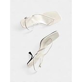 お買い得  ドレスサンダル-レディース ブラウン T ストラップ キトンヒール サンダル - カジュアルなデートや普段の装いにぴったりのシックなオープントゥ スリングバック デザイン