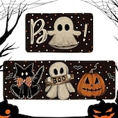 olcso Halloween hálószoba-halloweeni konyhaszőnyegek, 2 db konyhaszőnyeg, párnázott, fáradtsággátló konyhaszőnyegek padlóra, csúszásmentes álló asztali szőnyeg, vízálló konyhaszőnyeg-készlet konyhába, padlóra, irodába
