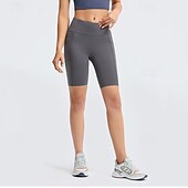 billiga Enkla Leggings-Dam Shorts Damasker Streetwear Ledigt Knelängd Hög midja Slät Elastisk midja Mateial som andas Elastisk Semester Gata Dagliga kläder Svart Blå Grön Ljusgrå Sommar Normal