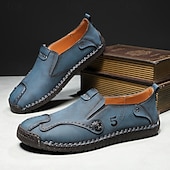 Χαμηλού Κόστους Ανδρικά Sneakers-Ανδρικά καφέ slip-on παπούτσια με ραφές σε αντίθεση, μαλακή εσωτερική σόλα και ανθεκτική σόλα από καουτσούκ για casual ρούχα γραφείου, καθημερινές μετακινήσεις και χαλάρωση το Σαββατοκύριακο.