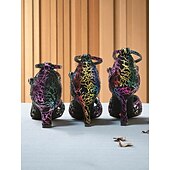 cheap Latin Shoes-Women&#039;s Professional Satin Dance Sandals with Rainbow Cracked Design and Adjustable Ankle Strap for Ballroom and Latin Dance