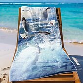 voordelige Dekens &amp; dekentjes-Zachte en absorberende strandhanddoek - lichtgewicht, snel drogend, zandvrij ontwerp voor strand, zwembad en reizen