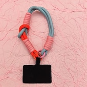 baratos Cordões de telefone e pulseiras-Nova pulseira de pulso colorida bloqueada, capa curta anti-perda para celular, dopamina, cartão estético de alta qualidade para homens e mulheres, confortável e resistente