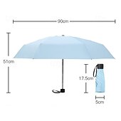 baratos Chapéus de Chuva-guarda-chuva de viagem compacto, estrutura de 5 camadas à prova de vento, guarda-chuva dobrável leve de secagem rápida com caixa de presente, proteção portátil para todas as condições climáticas, cabe