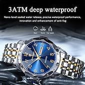 cheap Quartz Watches-852 New Men&#039;s Waterproof Night Light Watch Fashionable Luxury Waterproof Dual Calendar New Men&#039;s Quartz Watch