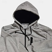 abordables pulls molletonnés-Homme Sweat à capuche zippé Sweat-shirt zippé Sweat à capuche en polaire Noir Rouge bleu marine Gris À capuche Uni Zip Up Poche Avant Sport &amp; Loisir Occasionnel Quotidien Streetwear Frais Vêtements