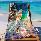 voordelige Dekens &amp; dekentjes-Zachte en absorberende strandhanddoek - lichtgewicht, snel drogend, zandvrij ontwerp voor strand, zwembad en reizen