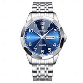 cheap Quartz Watches-852 New Men&#039;s Waterproof Night Light Watch Fashionable Luxury Waterproof Dual Calendar New Men&#039;s Quartz Watch