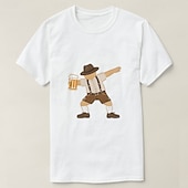 economico Magliette-bavarese Monaco Tedesco Corte T-shirt Birra Stampa di Lederhosen Grafico per Per uomo Adulti Stampa a caldo  per Carnevale Birra Oktoberfest Feste Casual Quotidiano