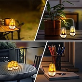 halpa Kynttilän valot-6 kpl aurinkokennoisia ruostumattomasta teräksestä valmistettuja kynttilänvaloja liekittömät kynttilät syntymäpäiväjuhliin jouluksi hääjuhliin kotipuutarhaan sisä- ja ulkokäyttöön vedenpitävä