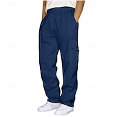 cheap Sweatpants-Men&#039;s Athletic Pants Sweatpants Trousers Pocket Drawstring Elastic Waist Plain Comfort Sports Outdoor Daily Fashion Casual Light Khaki Black Micro-elastic