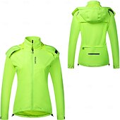 abordables Chaquetas y chalecos para mujer-WOSAWE Mujer Chaqueta de Ciclismo Cortavientos Chaqueta Maillot de Ciclismo Alta visibilidad Resistente al Viento Resistente a la lluvia Bolsillo trasero Bicicleta Chaqueta Chándal MTB Bicicleta