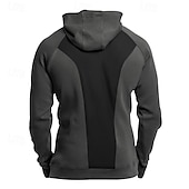 abordables sudaderas de lana-Hombre Sudadera Sudadera con capucha de lana Sudadera táctica con capucha Negro Verde Ejército Azul Marino Gris Oscuro Con Capucha Plano Cerrar Retazos Cremallera de un cuarto Deporte Casual Diario
