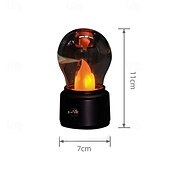 abordables 123496-1 ampoule rétro veilleuse flamme sautante chambre chevet sommeil lumière LED lumière USB charge et branchement double usage bureau atmosphère lumière Halloween Noël vacances atmosphère lumière