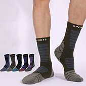 abordables Accesorios para deportes y aire libre-1 Par Hombre Mujer calcetines de lana merino Calcetines de senderismo Calcetines para correr Mantiene abrigado Transpirable Anti ampollas Grueso Invierno Al aire libre tripulación media Retazos Lana