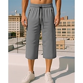 levne Běžecké kalhoty a legíny-Pánské Běžecké kalhoty Capri Koşu Pantolonları Elastický pas Capri kalhoty Sporty a outdoor Ležérní Lehká váha Prodyšné Tenis Běhání Běh Běžný sportovní oblečení Sportovní oděvy Jednobarevné Čern