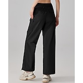 voordelige Bodems-Dames Cargohosen Wandelbroek Rechte broek Buiten Normale pasvorm waterdicht Zonbescherming Winddicht Sneldrogend Kleding Onderlichaam Trekkoord Lichtgewicht Zwart Khaki Kamperen / wandelen / grotten