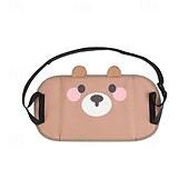 お買い得  車内収納-愛らしい茶色のクマの車の座席のフットレスト調節可能なストラップ - 旅行やオフィスの快適さのためのポータブルフットスツール漫画スタイルはサポートを追加し、すべての車に適していますホリデーギフトに最適です