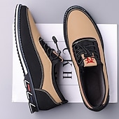 cheap Semi-Formal-Men&#039;s Beige and Black Athletic Sneakers with Elastic Lace-Up Design and Cushioned Sole – Comfortable and Stylish Sports Footwear for Casual Wear, Running, and Outdoor Activities