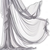 cheap Artificial Plants &amp; Flowers-20FT Mesh Tulle Fabric, Silky Wrinkle-Resistant Chiffon Sheer Drapery for Wedding Decor, Bridal Canopy, Event Backdrop, Festival, and Arch Drapes