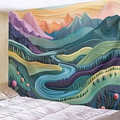cheap Landscape Tapestry-Landscape Mountain Hanging Tapestry Wall Art Large Tapestry Mural Decor Photograph Backdrop Blanket Curtain Home Bedroom Living Room Decoration
