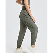 olcso Futó nadrág és leggings-Női Tréningnadrág melegítőalsók Zsinór Alsók Szabadtéri Sport &amp; Szabadtéri Hétköznapi Elasztikus Tenisz Golf Futás Normál sportruházat Sportruházat Egyszínű Fekete Lóhere Khakizöld