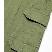 economico All&amp;#39;aperto-Per uomo Pantaloncini cargo Shorts Pantaloncini Estivi Multi-tasche Tasca con Patta Semplice Comodità Indossabile Lunghezza al ginocchio All&#039;aperto Sport Quotidiano Moda Casual Verde Cachi