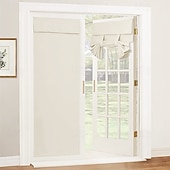 baratos Cortinas da porta-Cortina de Porta Francesa Sem Furos Cortina Blackout com Pregas de Lápis Cortinas Funcionais Filtradoras de Luz para Escritório e Casa 26X68polegadas(66X173CM)
